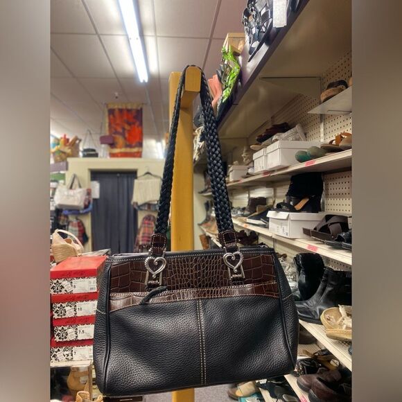 Brighton Black Leather Bag - Picture 1 of 5